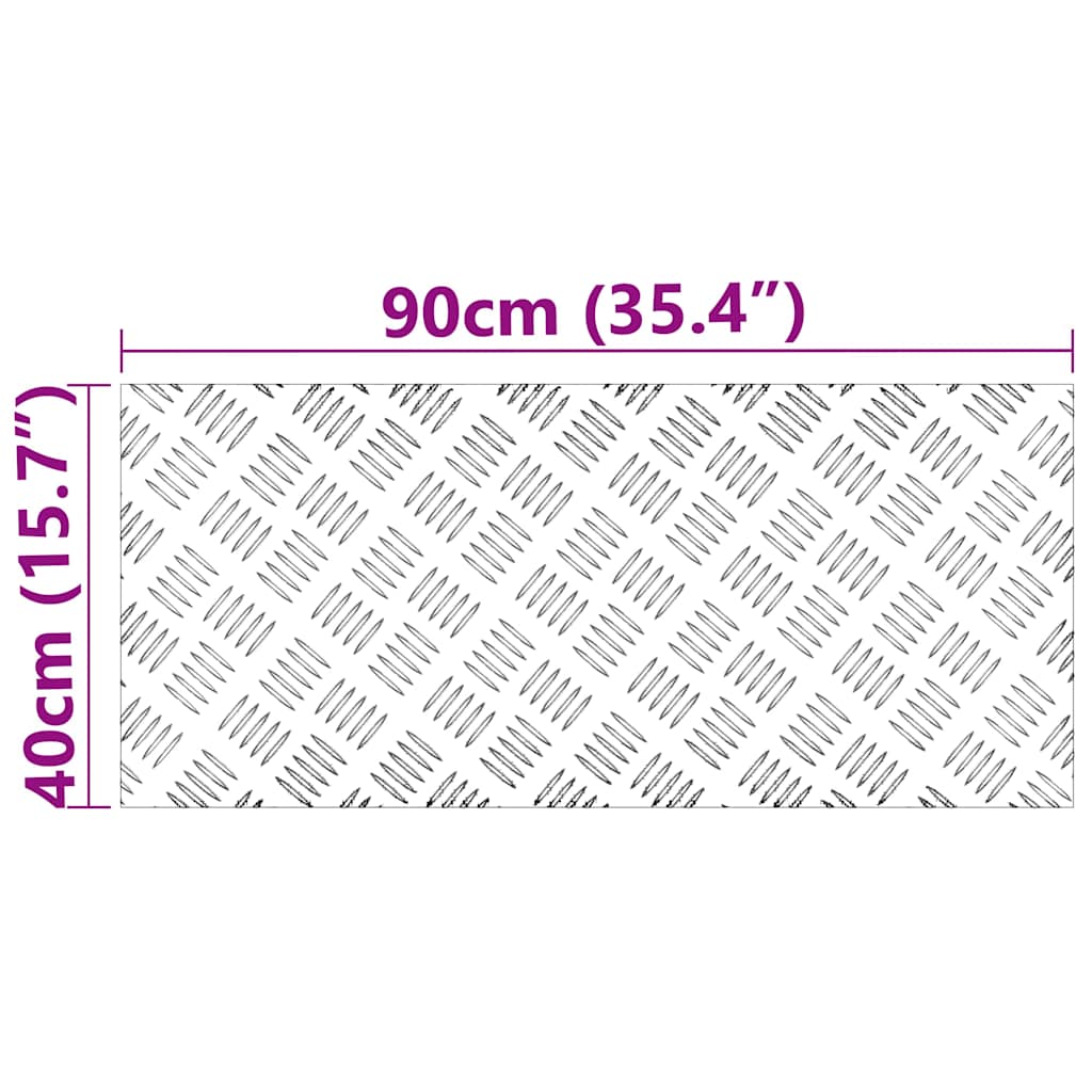 Gradini per Scale 2 pz 90 x 40 cm Argento Alluminio
