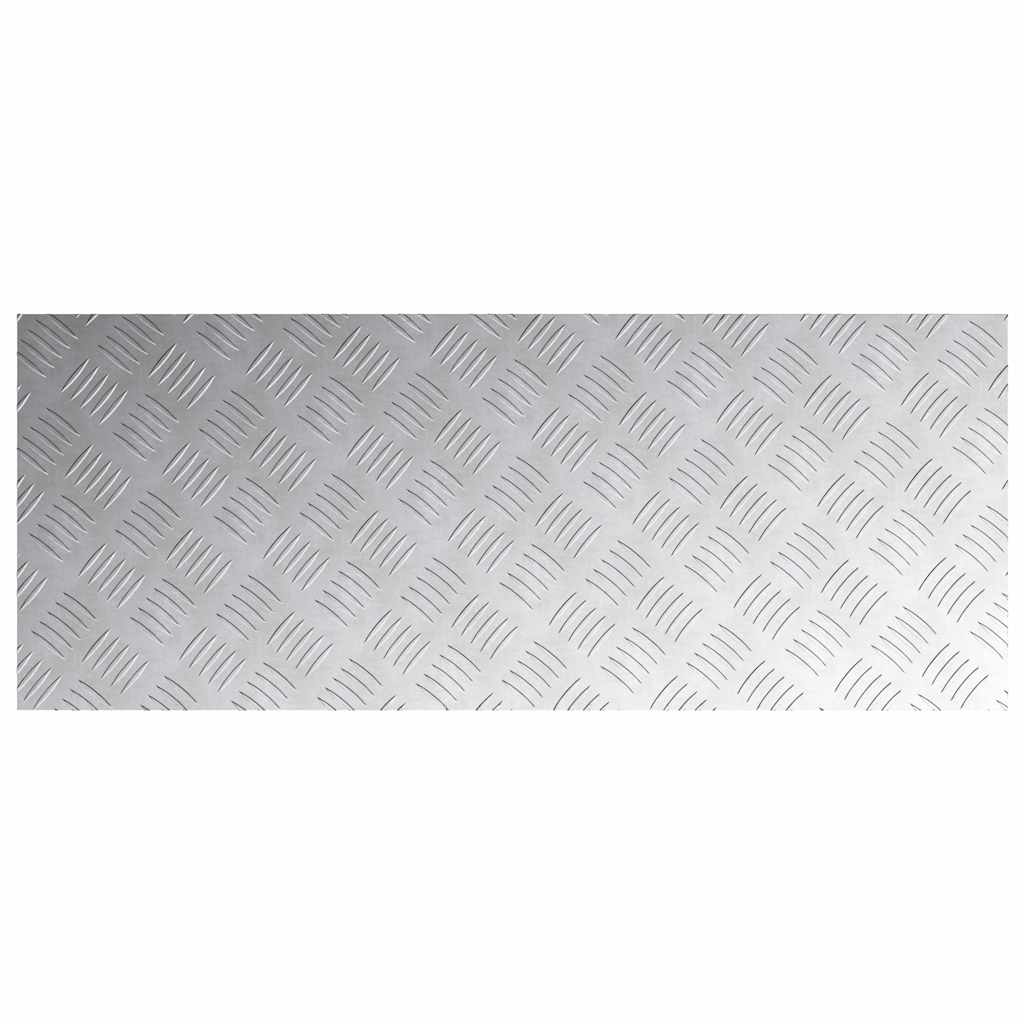 Gradini per Scale 4 pz 100 x 40 cm Argento Alluminio