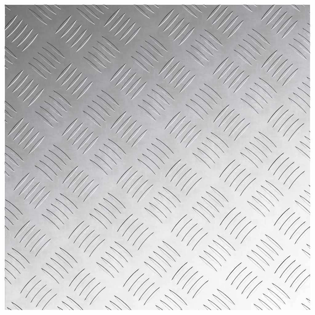 Gradini per Scale 2 pz 50 x 50 cm Argento Alluminio Quadrato