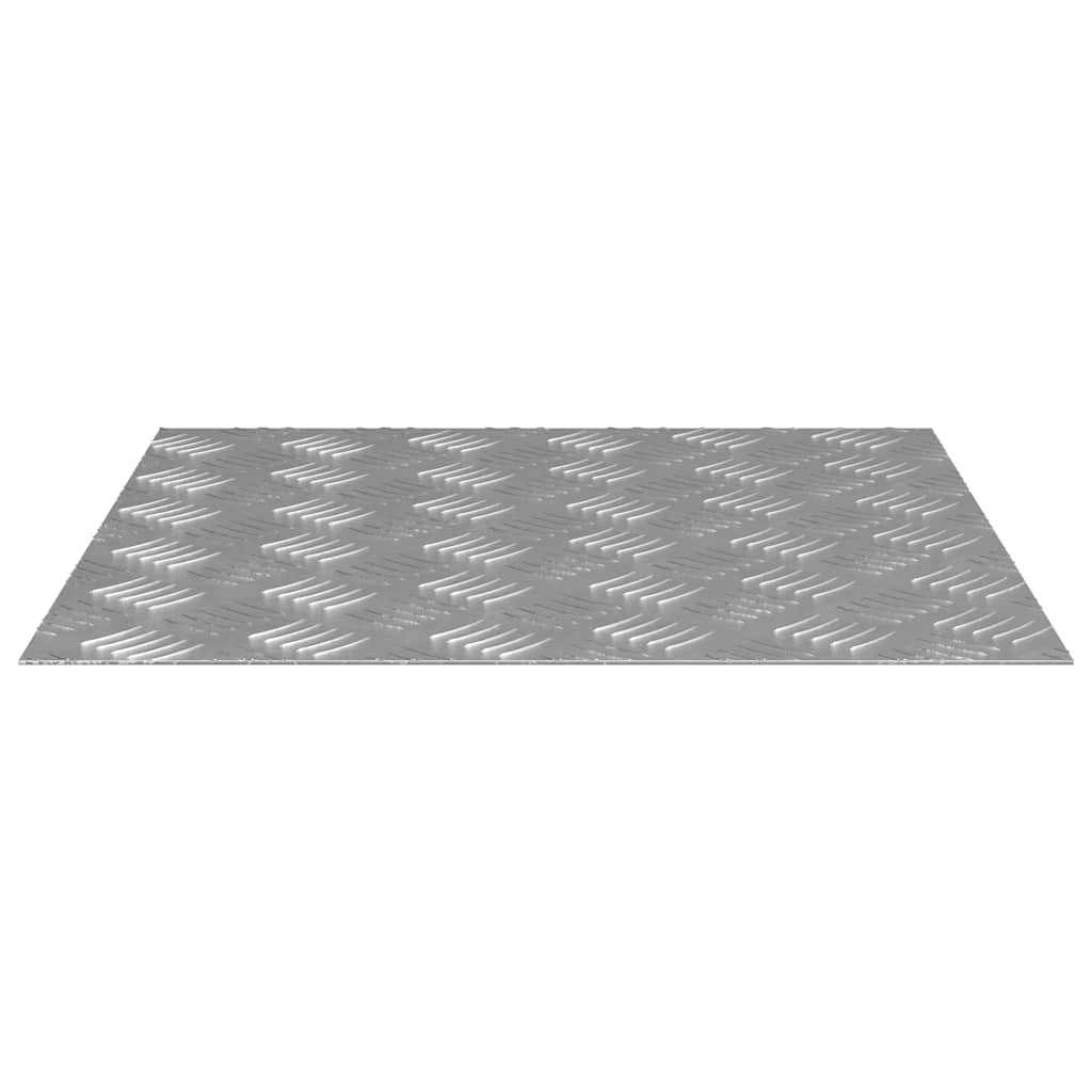 Gradini per Scale 4 pz 50 x 50 cm Argento Alluminio Quadrato