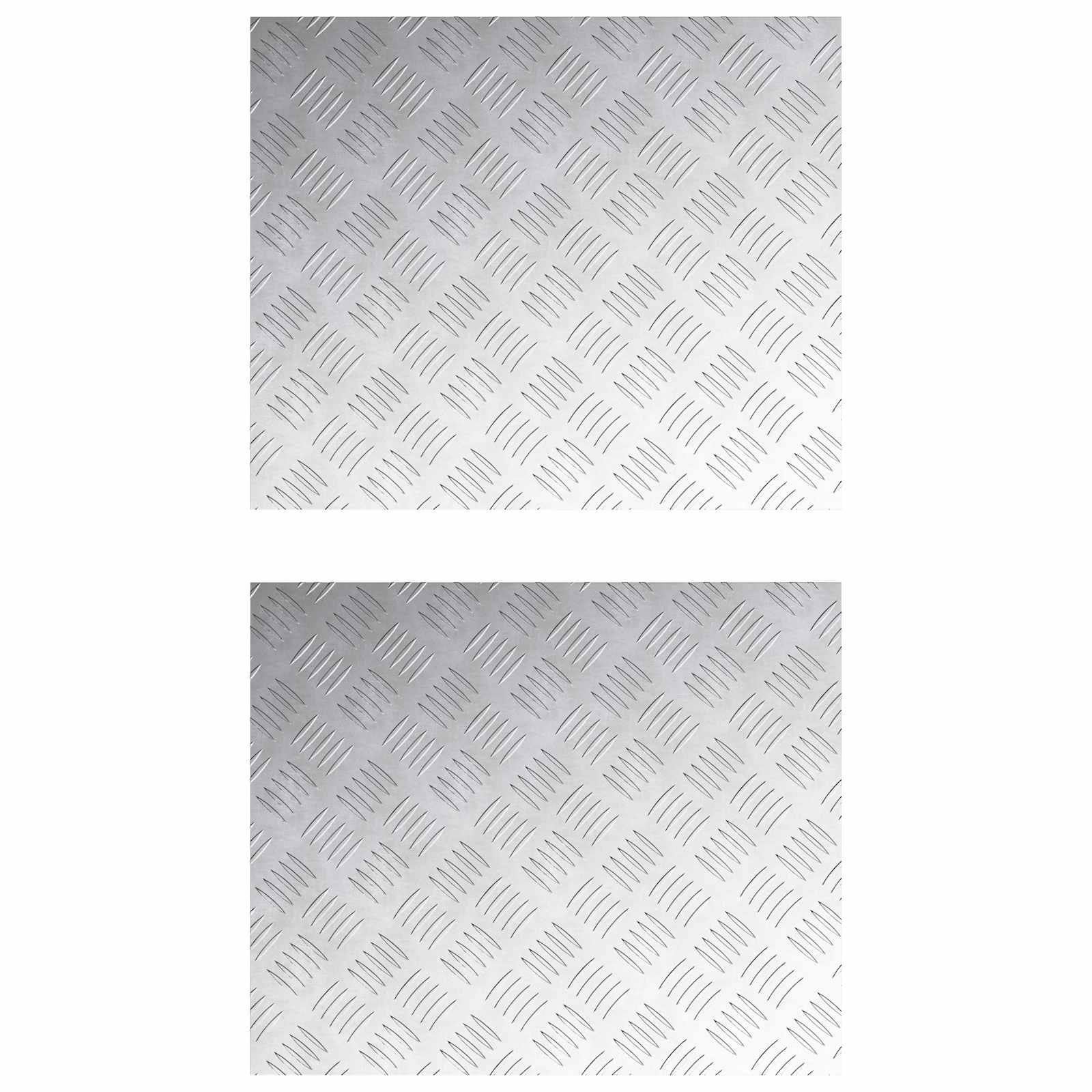 Gradini per Scale 2 pz 60 x 50 cm Argento Alluminio