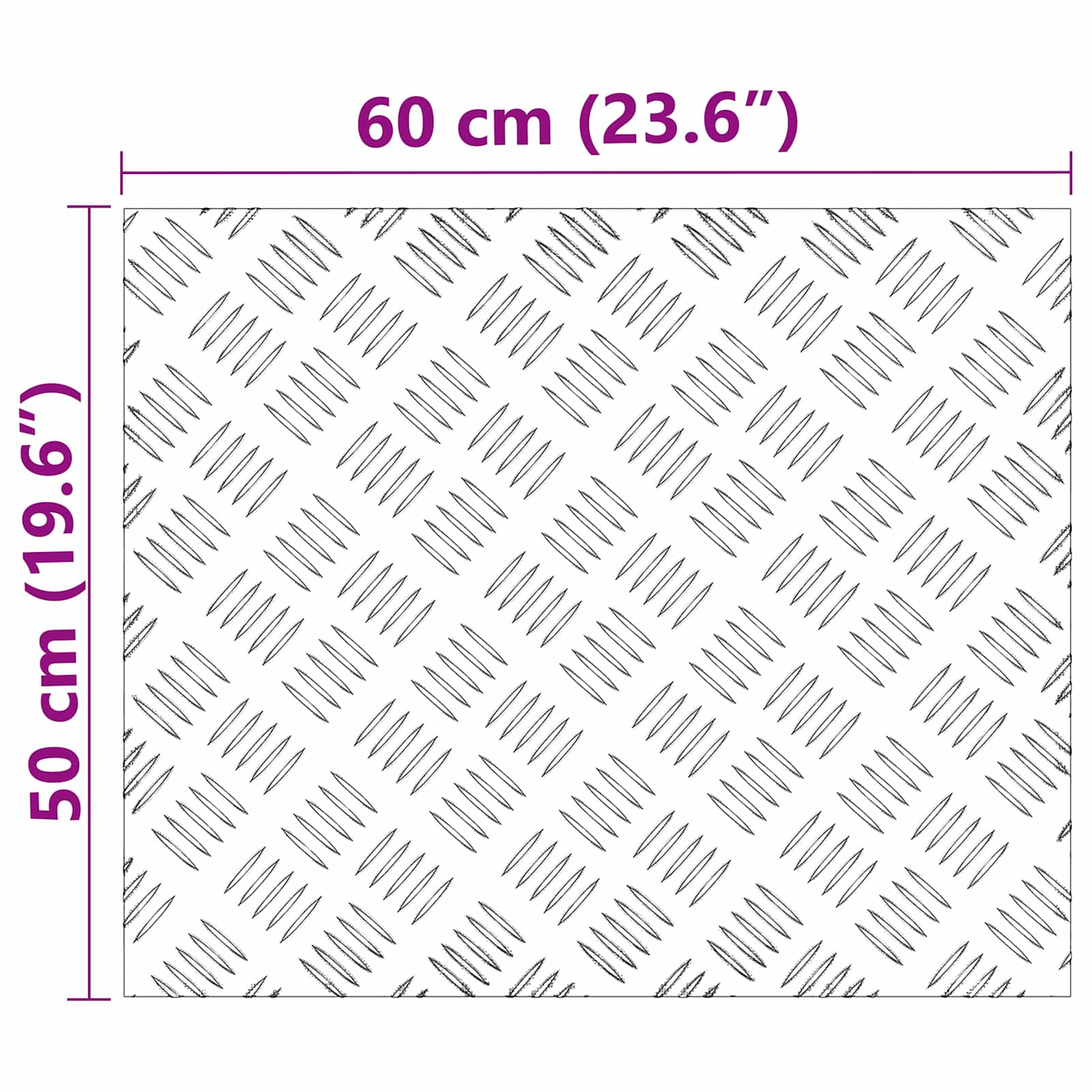 Gradini per Scale 2 pz 60 x 50 cm Argento Alluminio