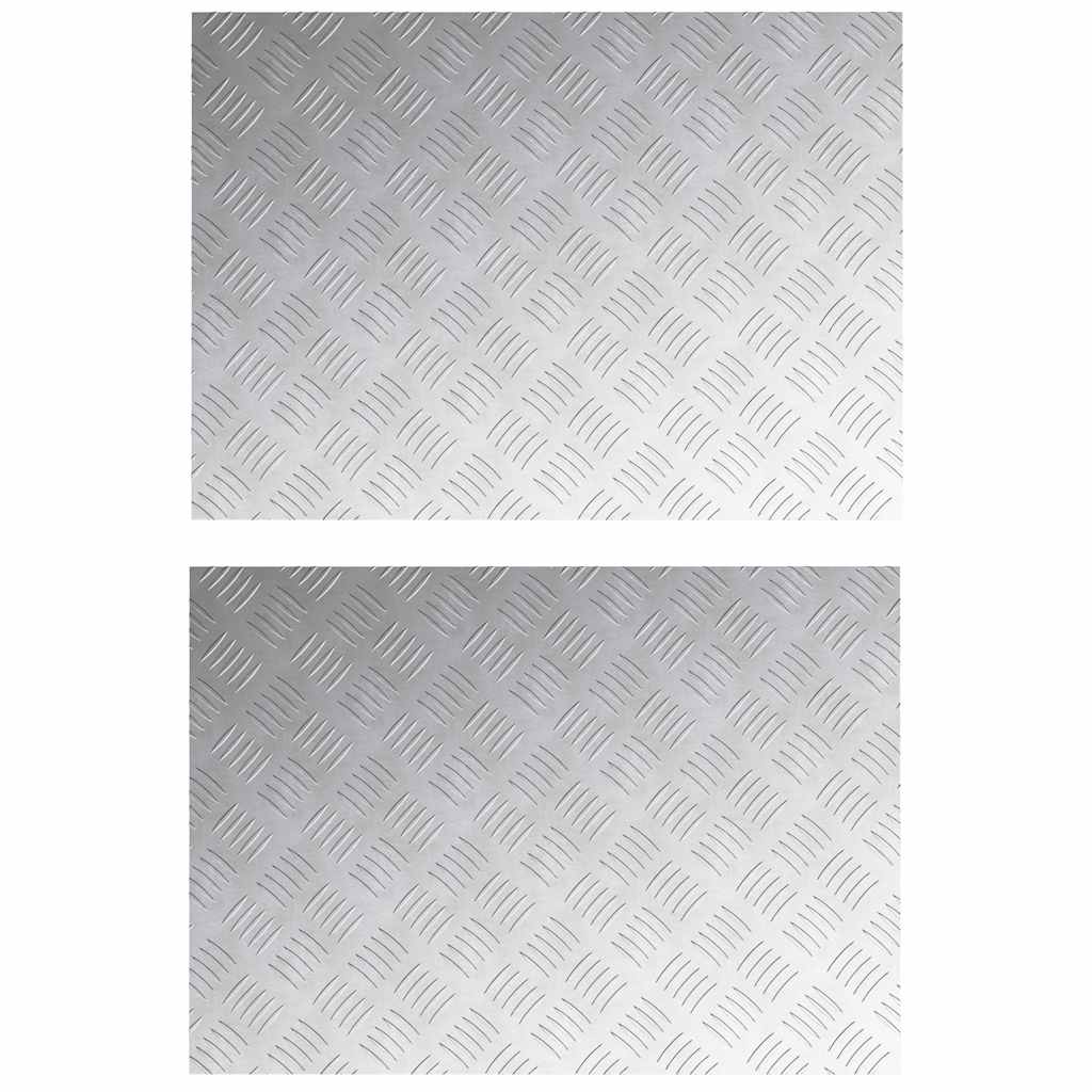 Gradini per Scale 2 pz 70 x 50 cm Argento Alluminio