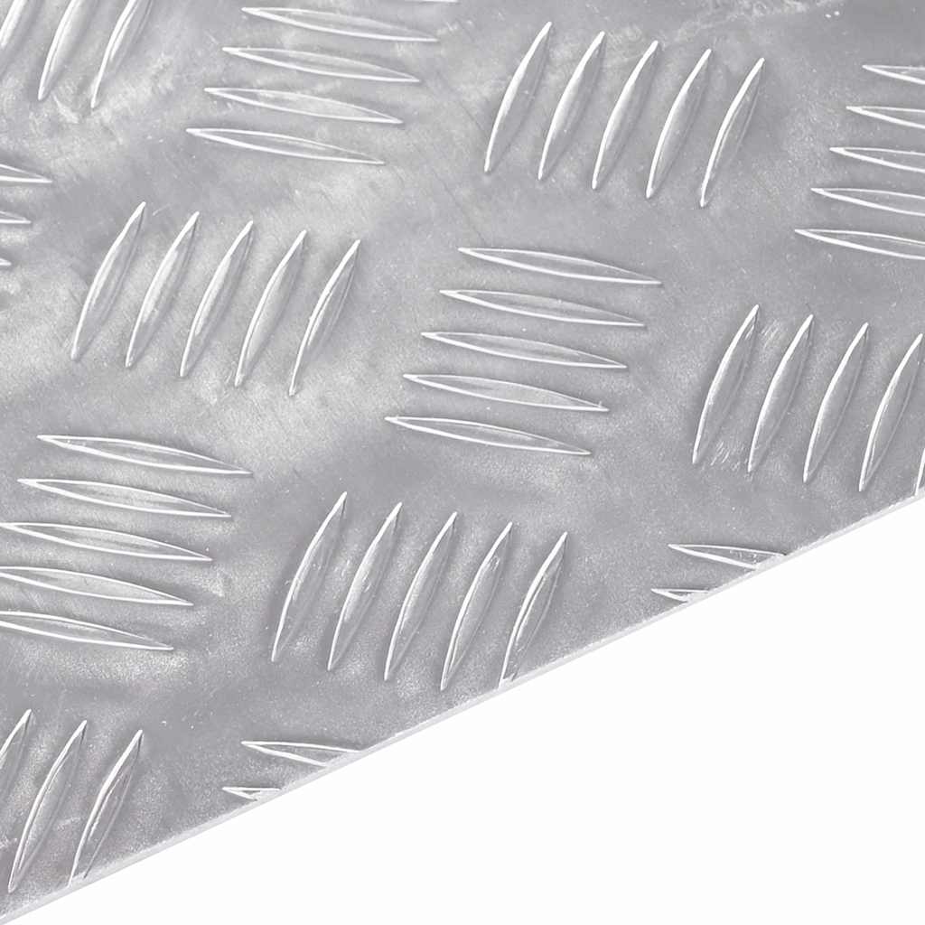 Gradini per Scale 4 pz 70 x 50 cm Argento Alluminio