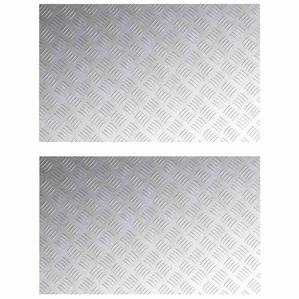 Gradini per Scale 2 pz 80 x 50 cm Argento Alluminio