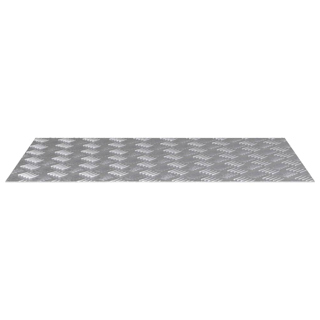 Gradini per Scale 4 pz 80 x 50 cm Argento Alluminio