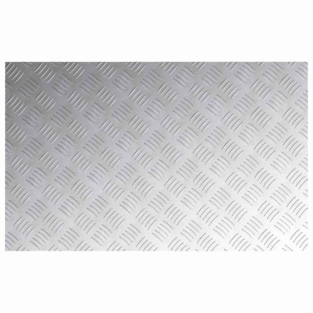 Gradini per Scale 4 pz 80 x 50 cm Argento Alluminio