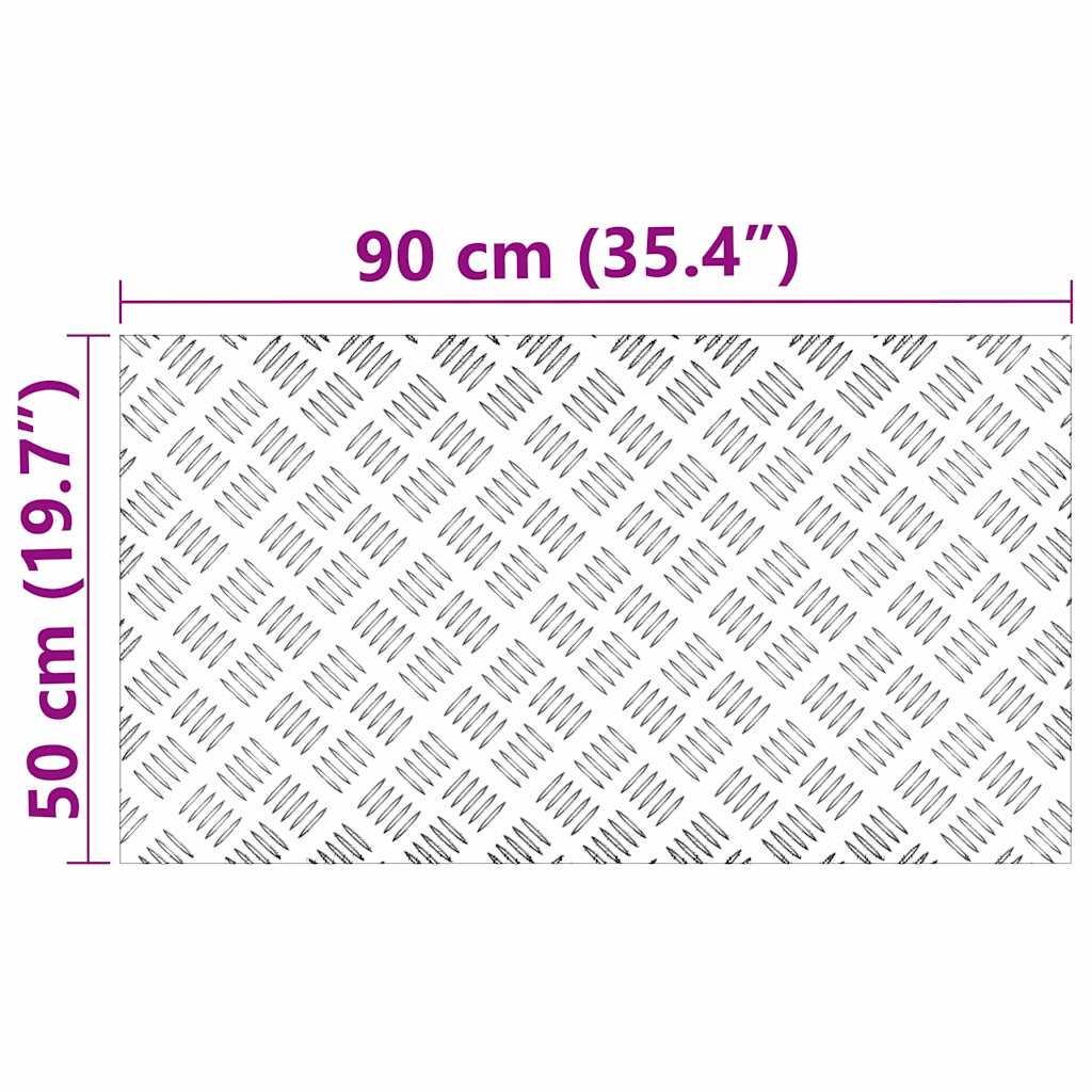 Gradini per Scale 2 pz 90 x 50 cm Argento Alluminio