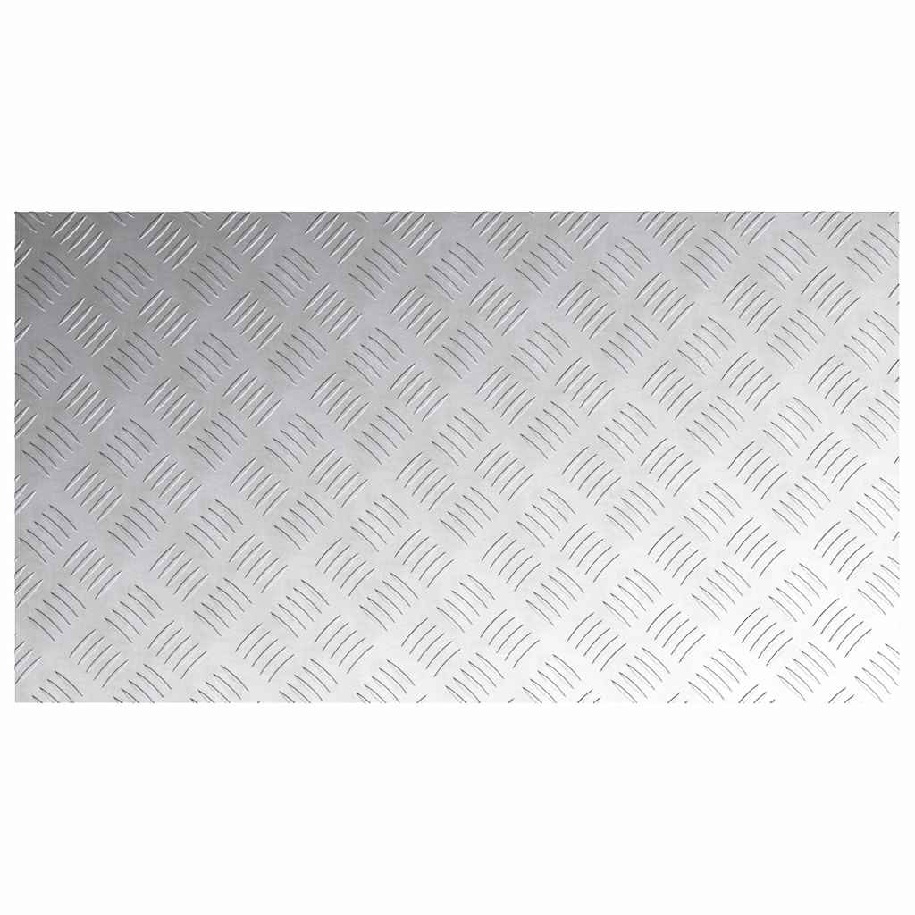 Gradini per Scale 4 pz 90 x 50 cm Argento Alluminio