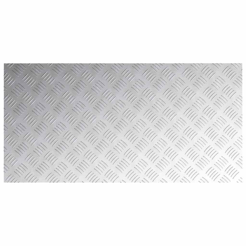 Gradini per Scale 2 pz 100 x 50 cm Argento Alluminio