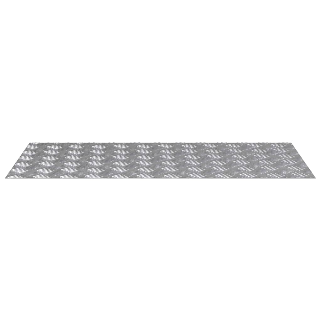 Gradini per Scale 4 pz 100 x 50 cm Argento Alluminio