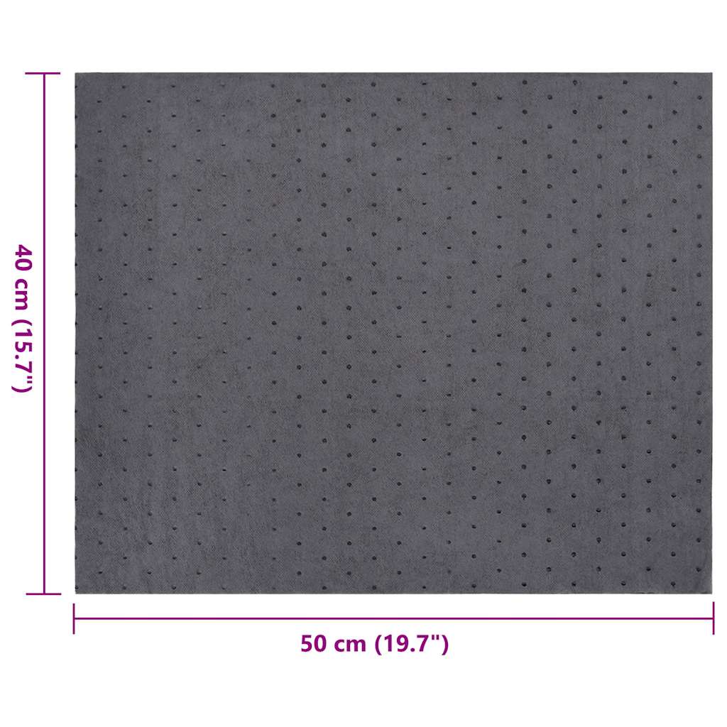 Tamponi Assorbenti per Olio 100 pz Grigi 40x50 cm
