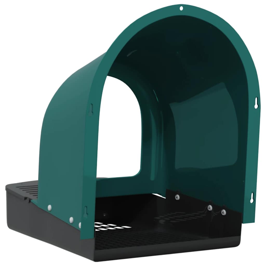 Nidi per Galline 4 pz da Parete in Plastica Verde Scuro