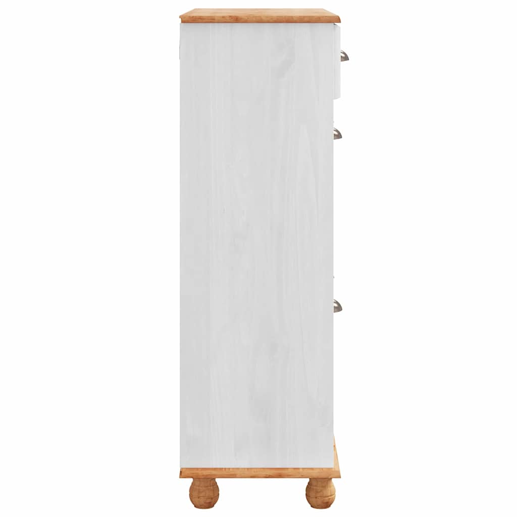 Mobile per scarpe ASKIM Bianco 85 x 35 x 108 cm Pino massello