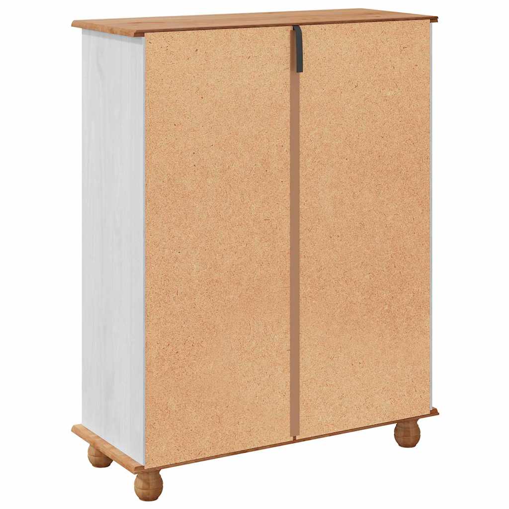 Mobile per scarpe ASKIM Bianco 85 x 35 x 108 cm Pino massello
