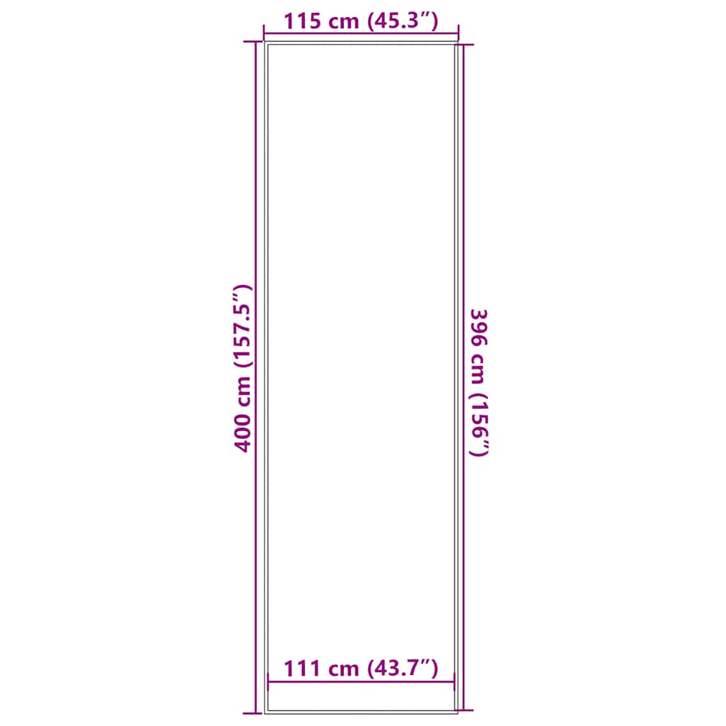 Zerbino a Strisce Nere e Grigie 115x400 cm
