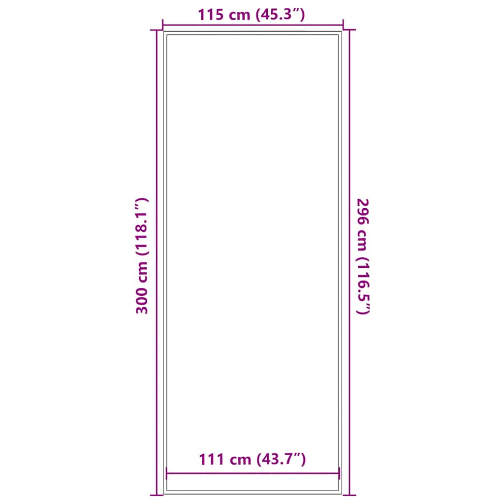 Zerbino Marrone 115x300 cm