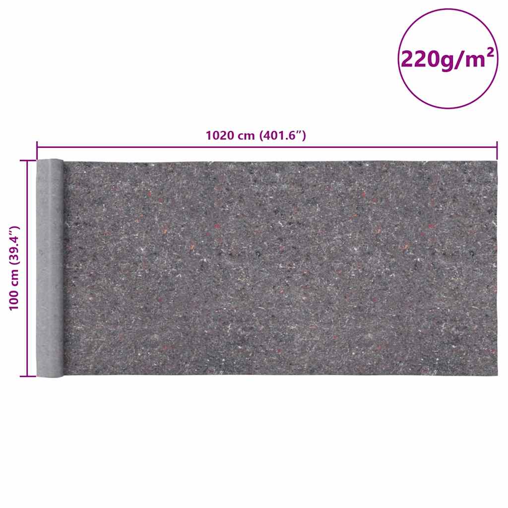Telo Protettivo per Pittori Antiscivolo 10 m 220 g/m² Grigio