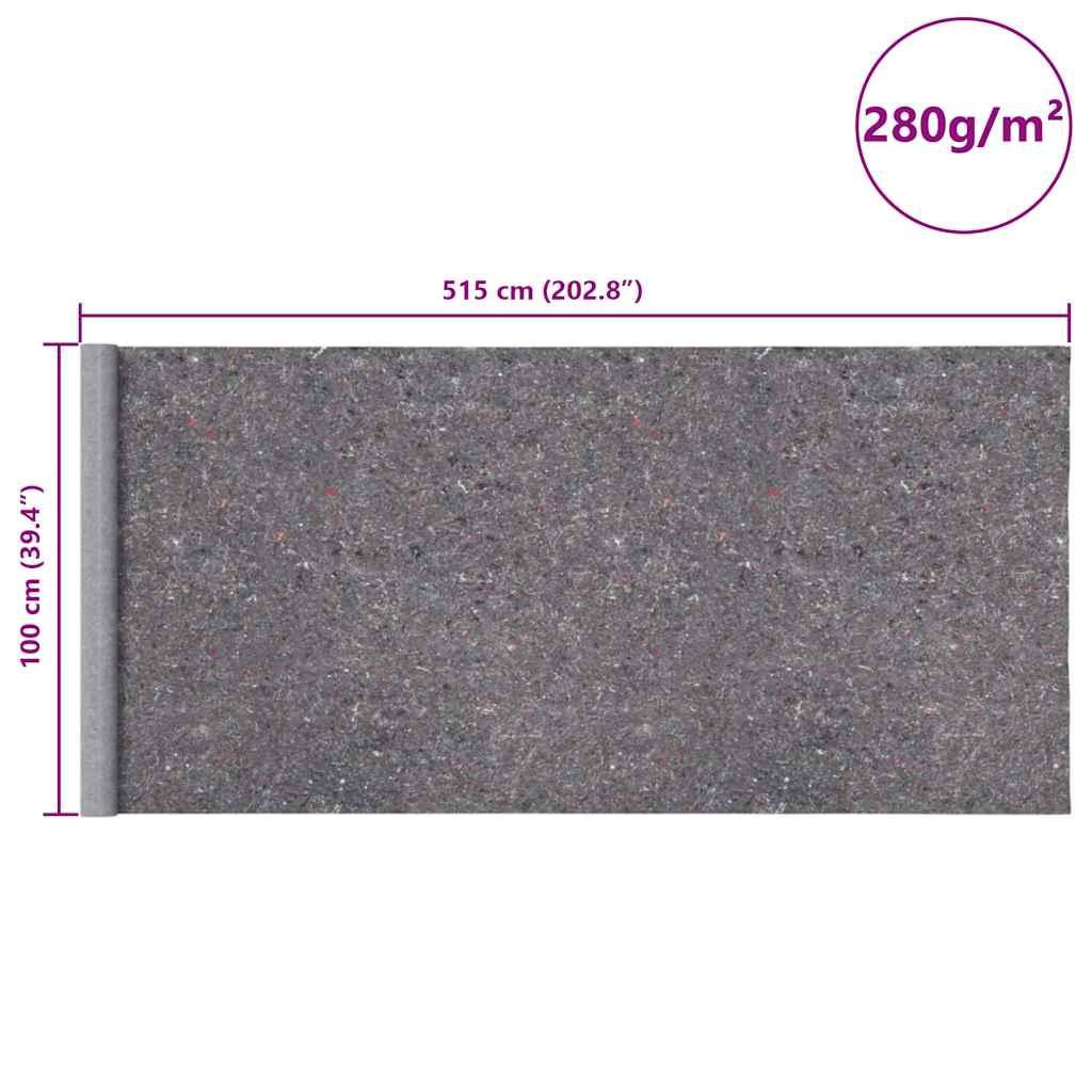 Telo Protettivo per Pittori Antiscivolo 5 m 280 g/m² Grigio