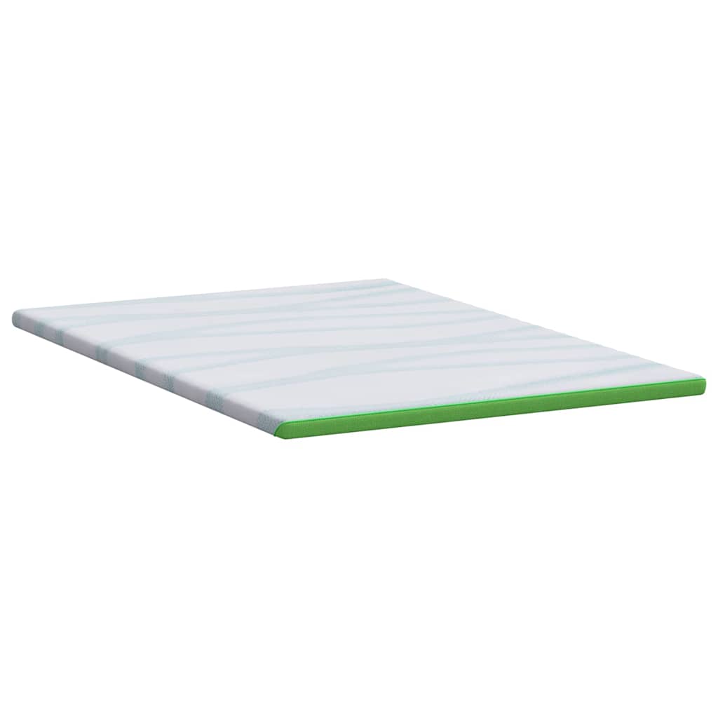Topper per materasso Bianco e Verde 140 x 200 cm