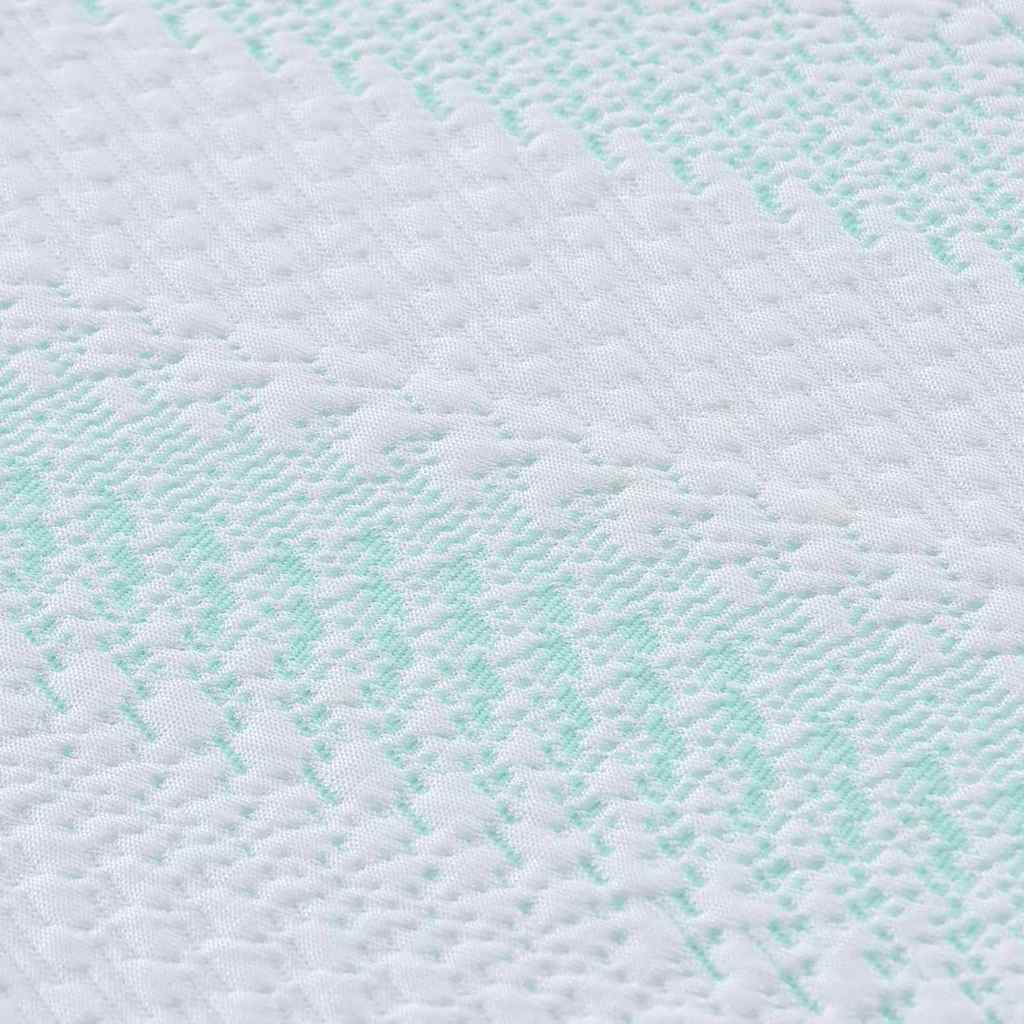 Topper per materasso Bianco e Verde 160 x 200 cm