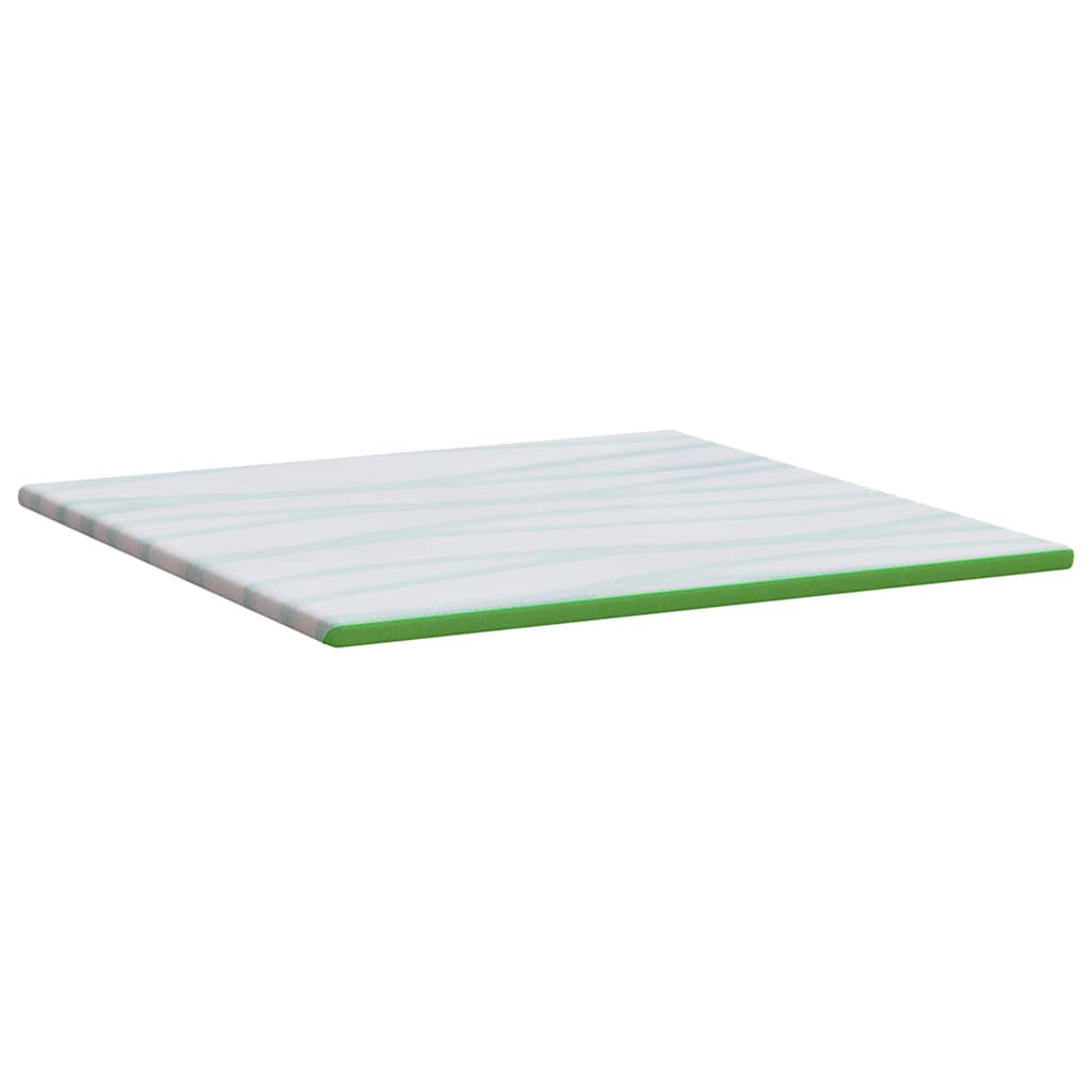 Topper per materasso Bianco e Verde 200 x 200 cm