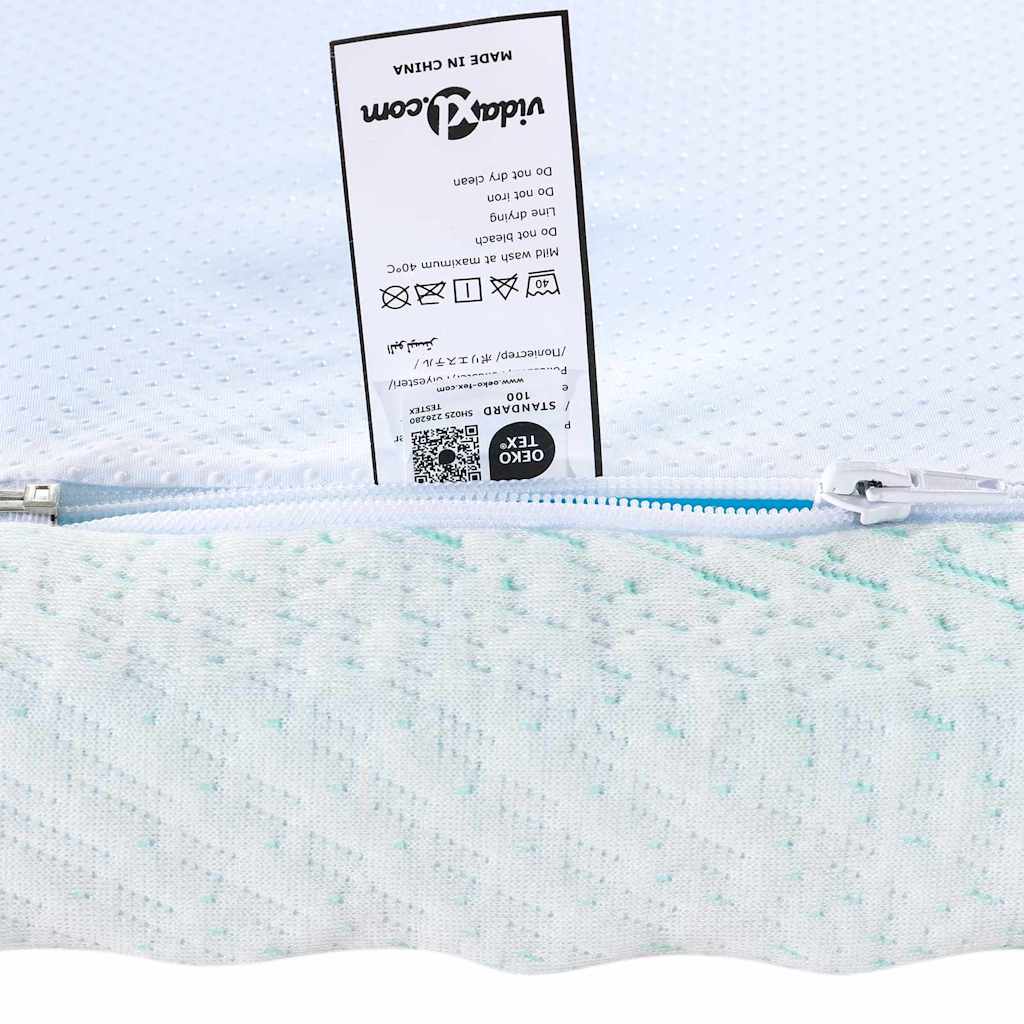 Topper per materasso Bianco e Verde 200 x 200 cm