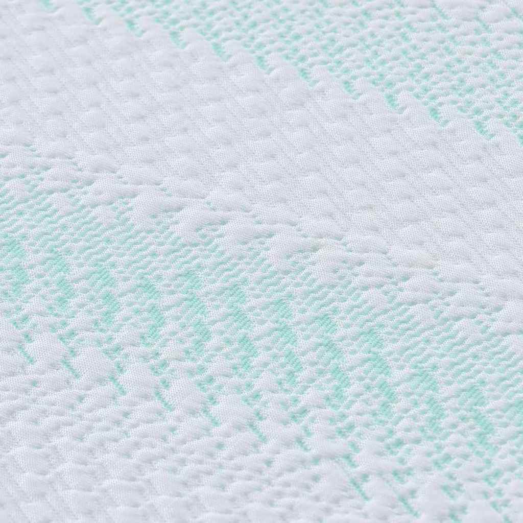 Topper per materasso Bianco e Verde 90 x 190 cm