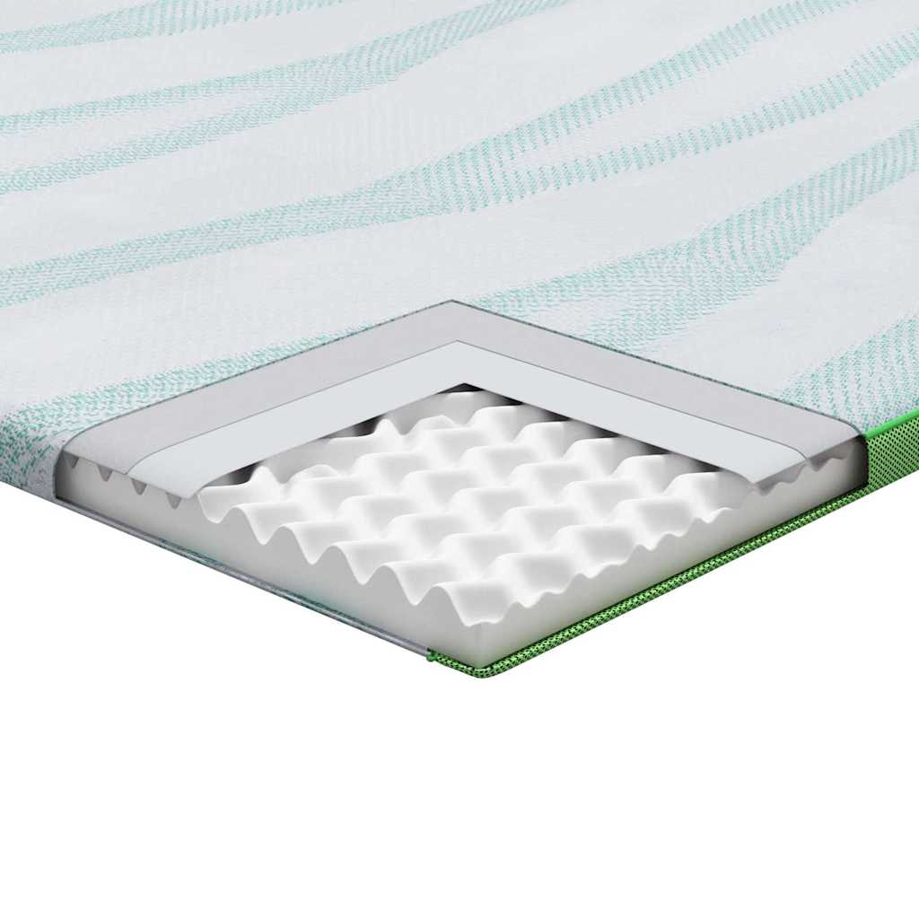 Topper per materasso Bianco e Verde 90 x 200 cm
