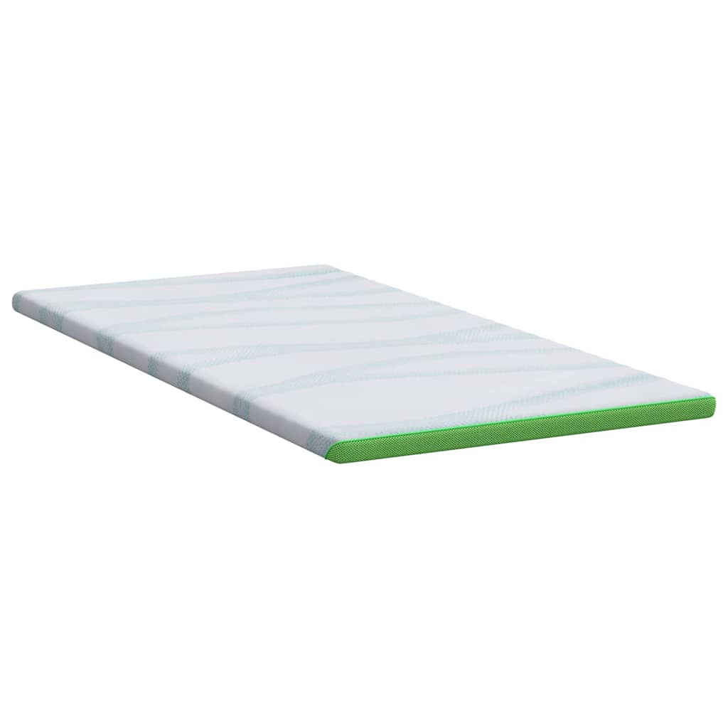 Topper per materasso Bianco e Verde 90 x 200 cm