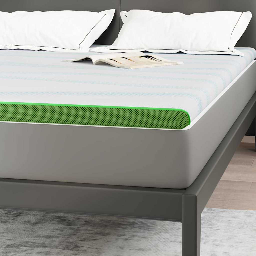 Topper per materasso Bianco e Verde 140 x 190 cm