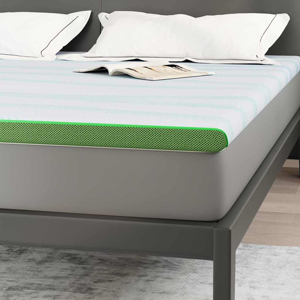 Topper per materasso Bianco e Verde 180 x 200 cm