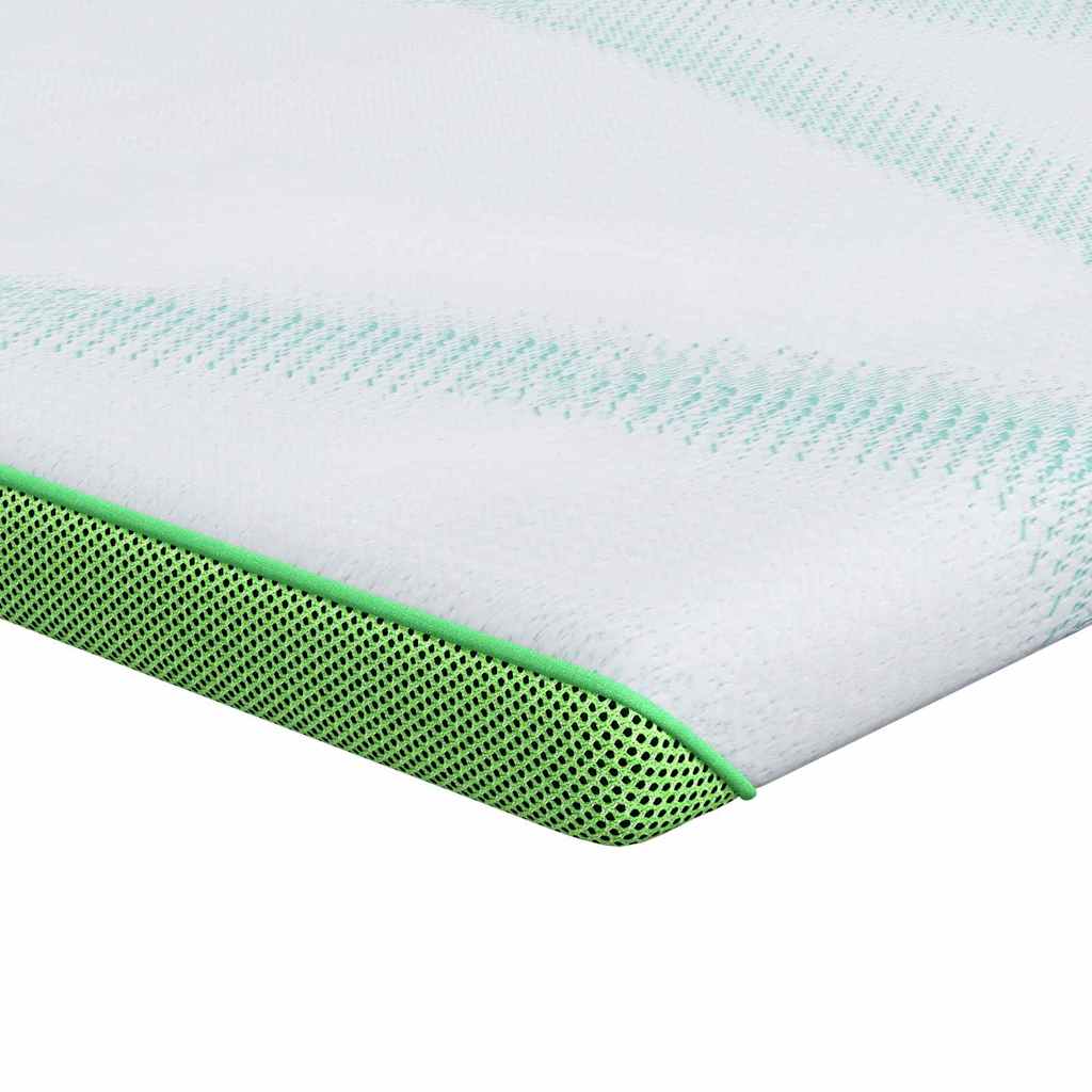 Topper per materasso Bianco e Verde 80 x 200 cm