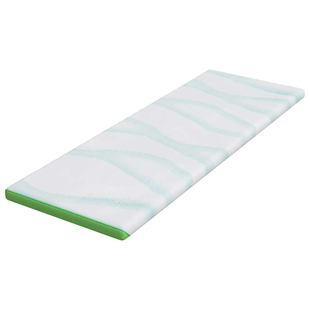 Topper per materasso Bianco e Verde 80 x 200 cm