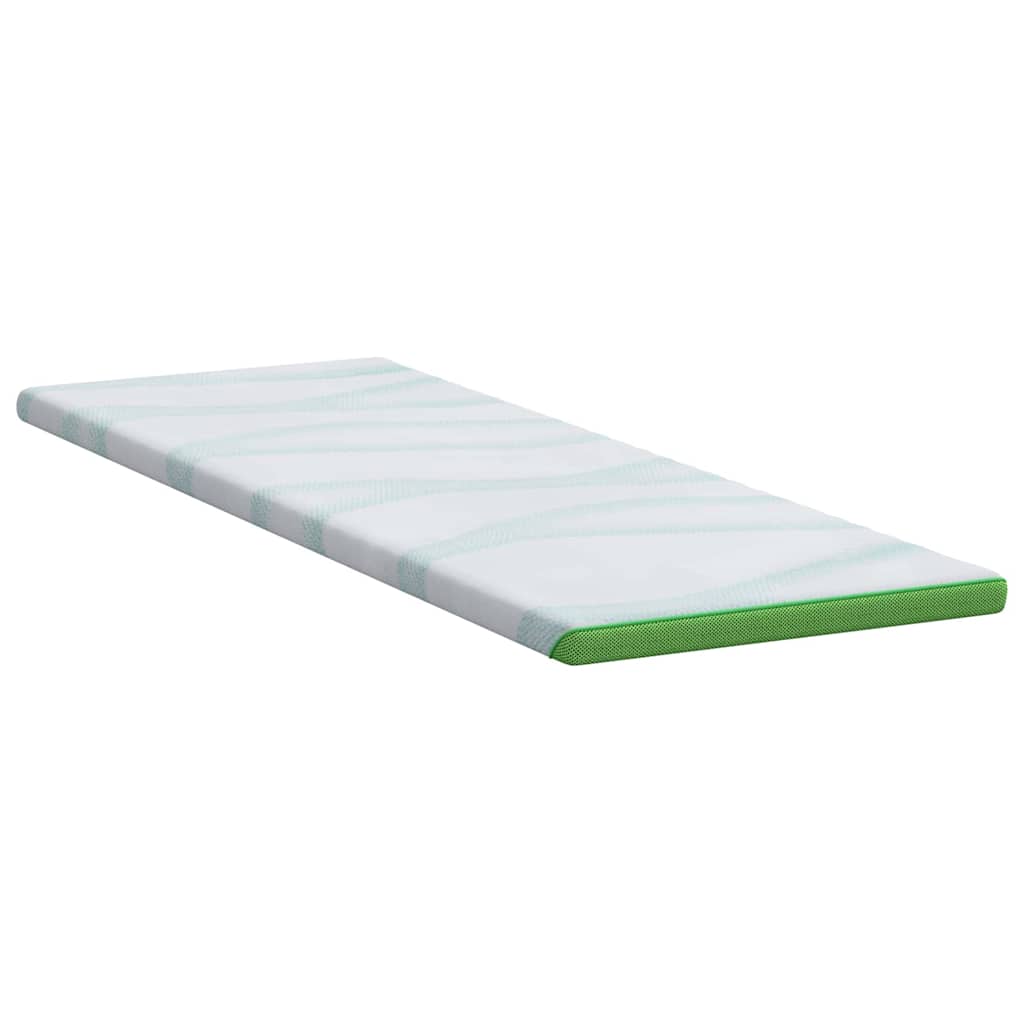 Topper per materasso Bianco e Verde 80 x 200 cm