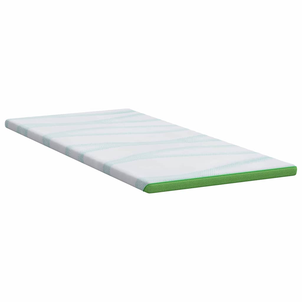 Topper per materasso Bianco e Verde 90 x 190 cm