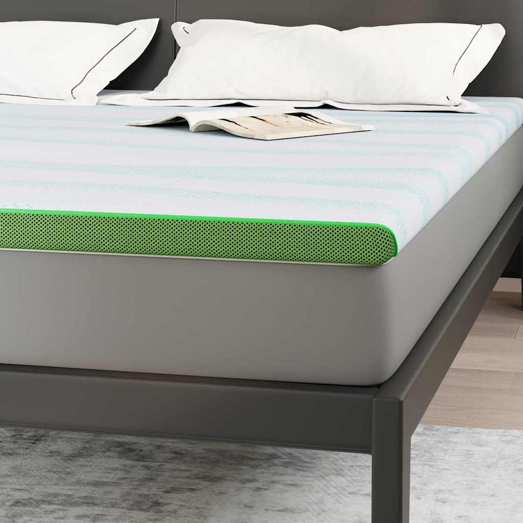 Topper per materasso Bianco e Verde 180 x 200 cm