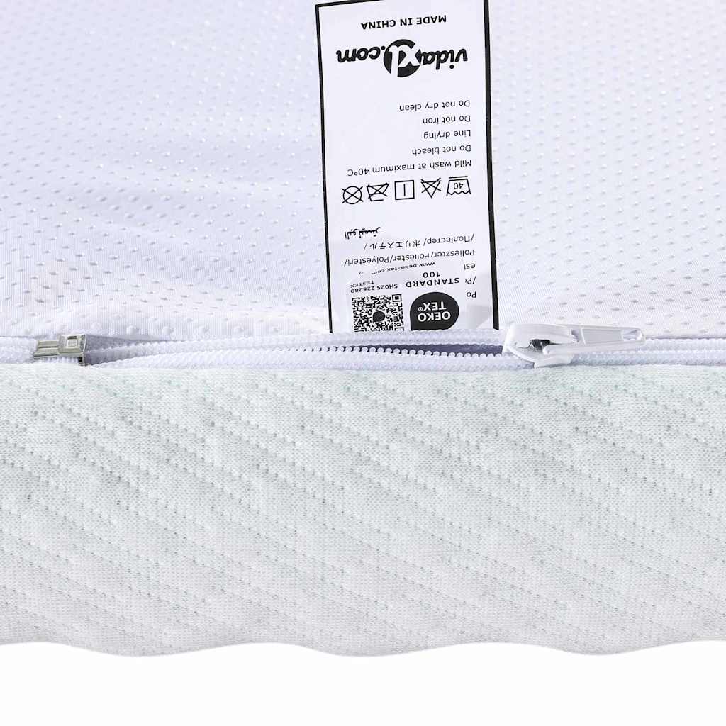 Topper per materasso Bianco e Verde 180 x 200 cm