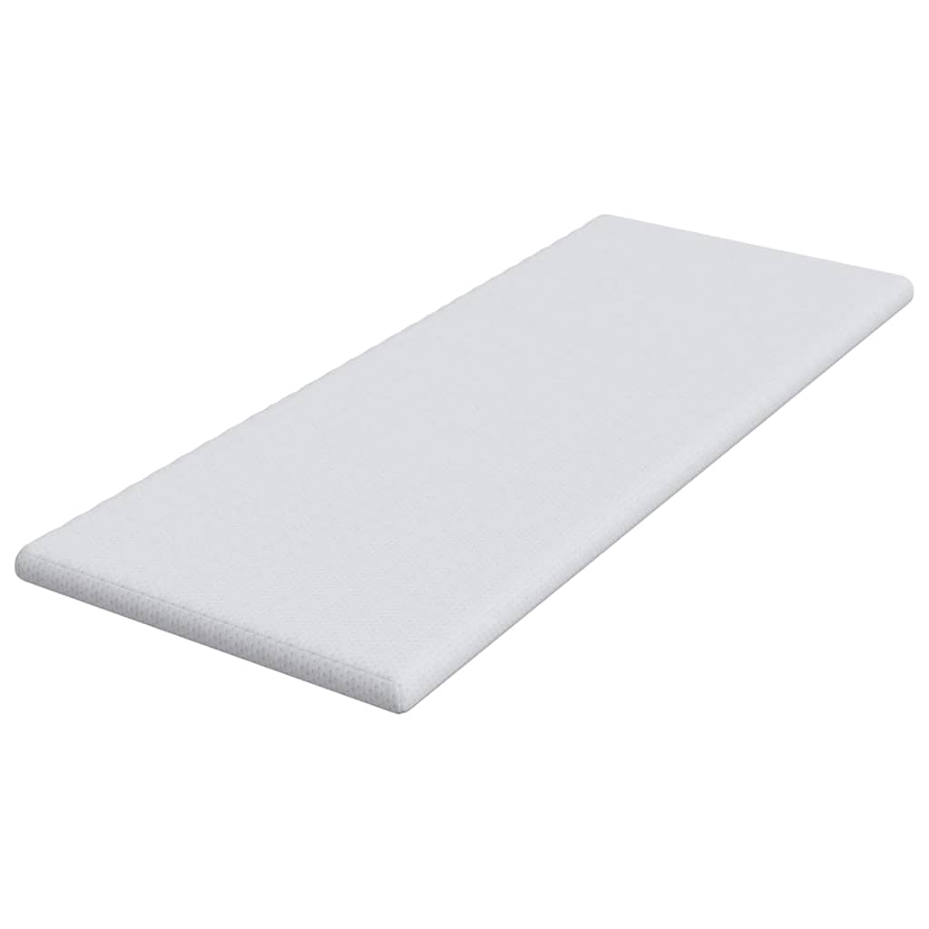 Topper per materasso Bianco 80 x 200 cm Tessuto Jacquard