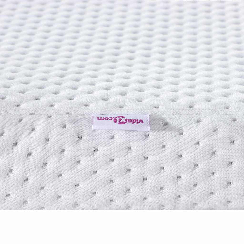 Topper per materasso Bianco 120 x 200 cm Tessuto Jacquard