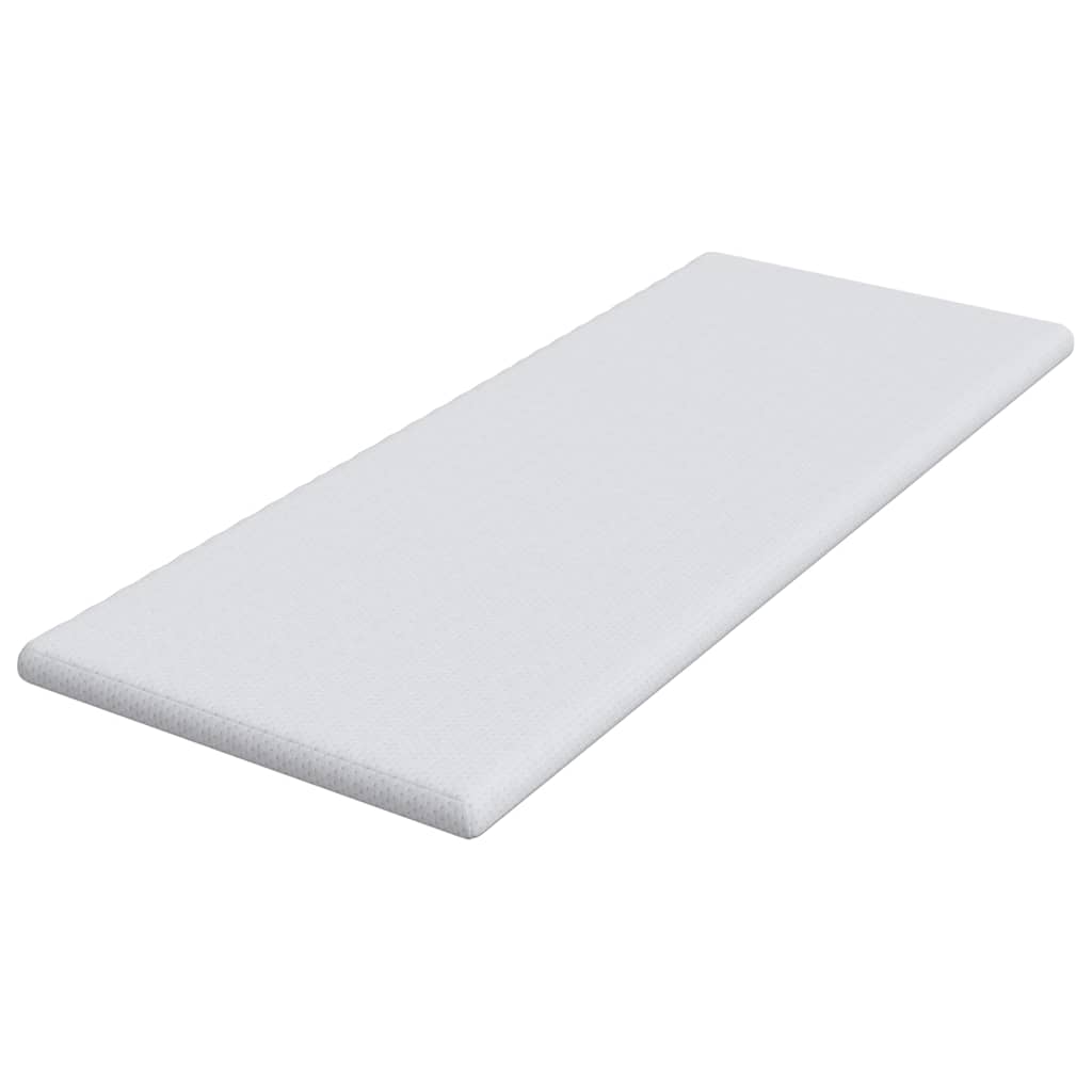 Topper per materasso Bianco 80 x 200 cm Tessuto Jacquard