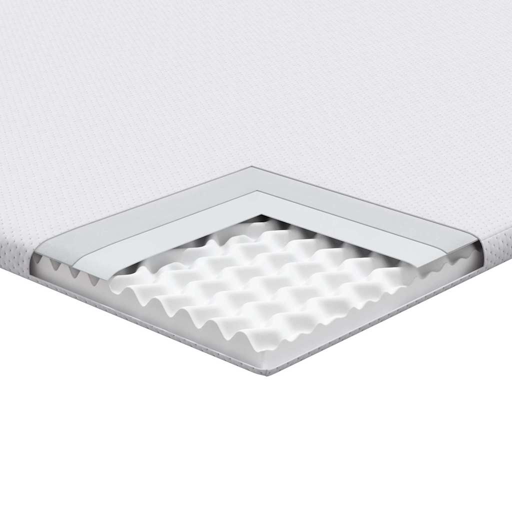 Topper per materasso Bianco 100 x 200 cm Tessuto Jacquard