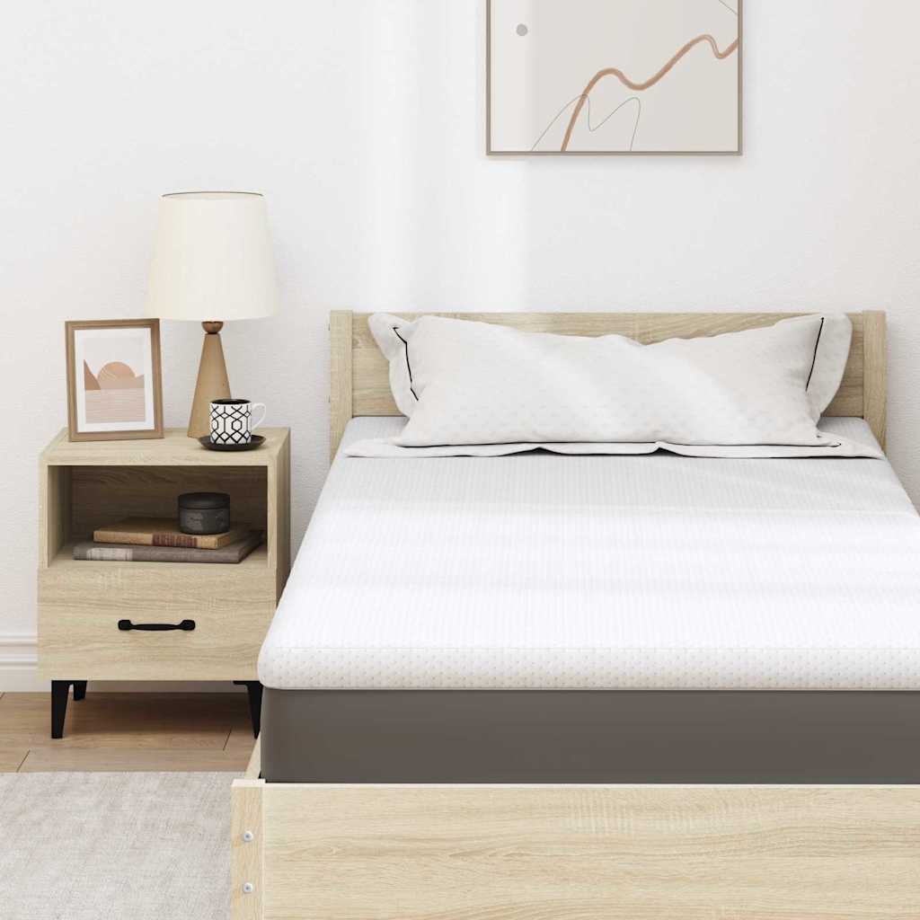 Topper per materasso Bianco 100 x 200 cm Tessuto Jacquard