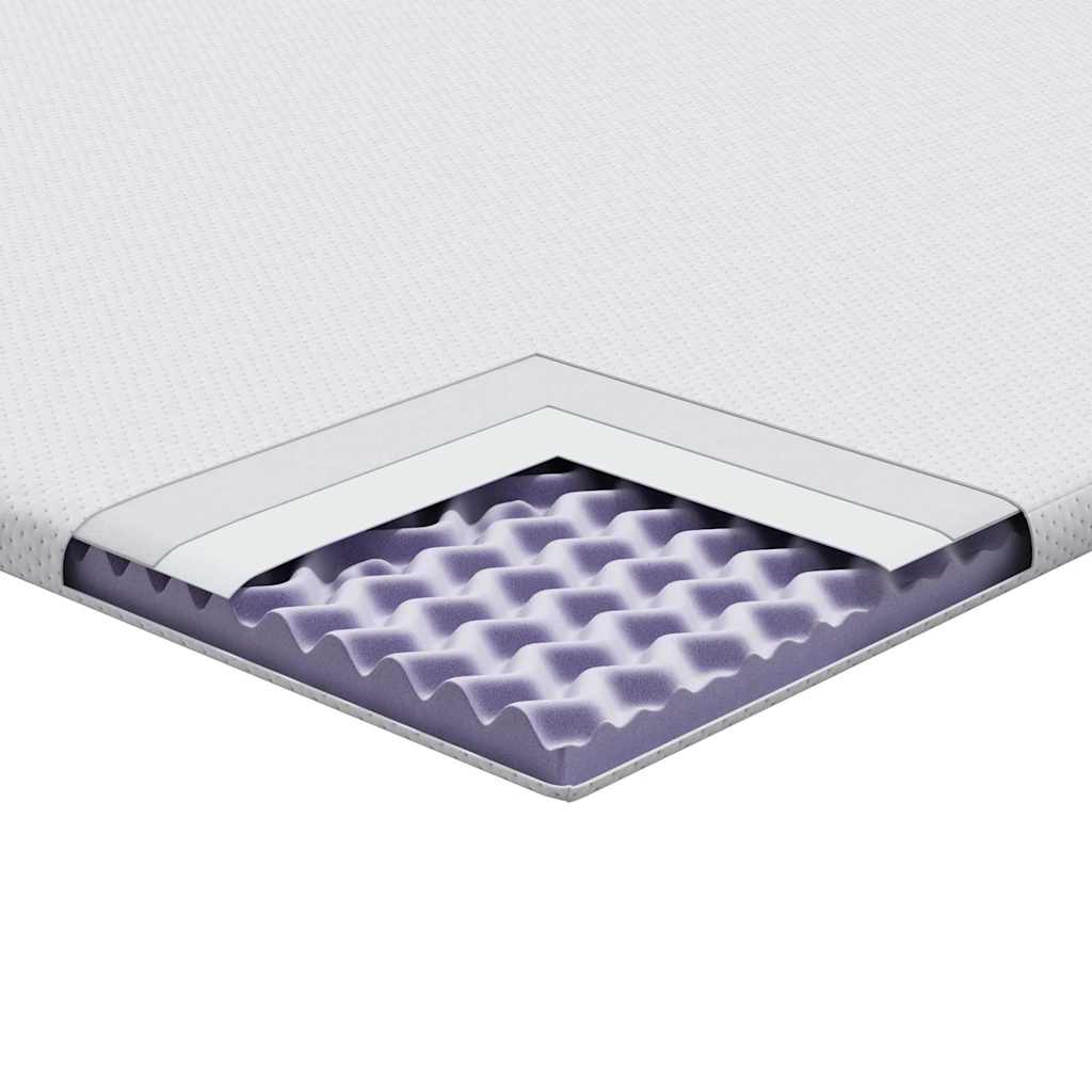 Topper per materasso Bianco 80 x 200 cm Tessuto Jacquard