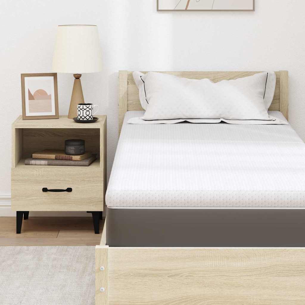 Topper per materasso Bianco 80 x 200 cm Tessuto Jacquard