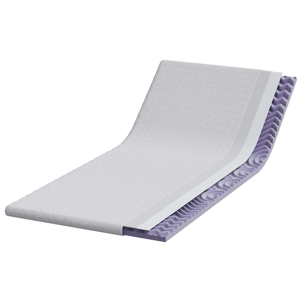 Topper per materasso Bianco 100 x 200 cm Tessuto Jacquard