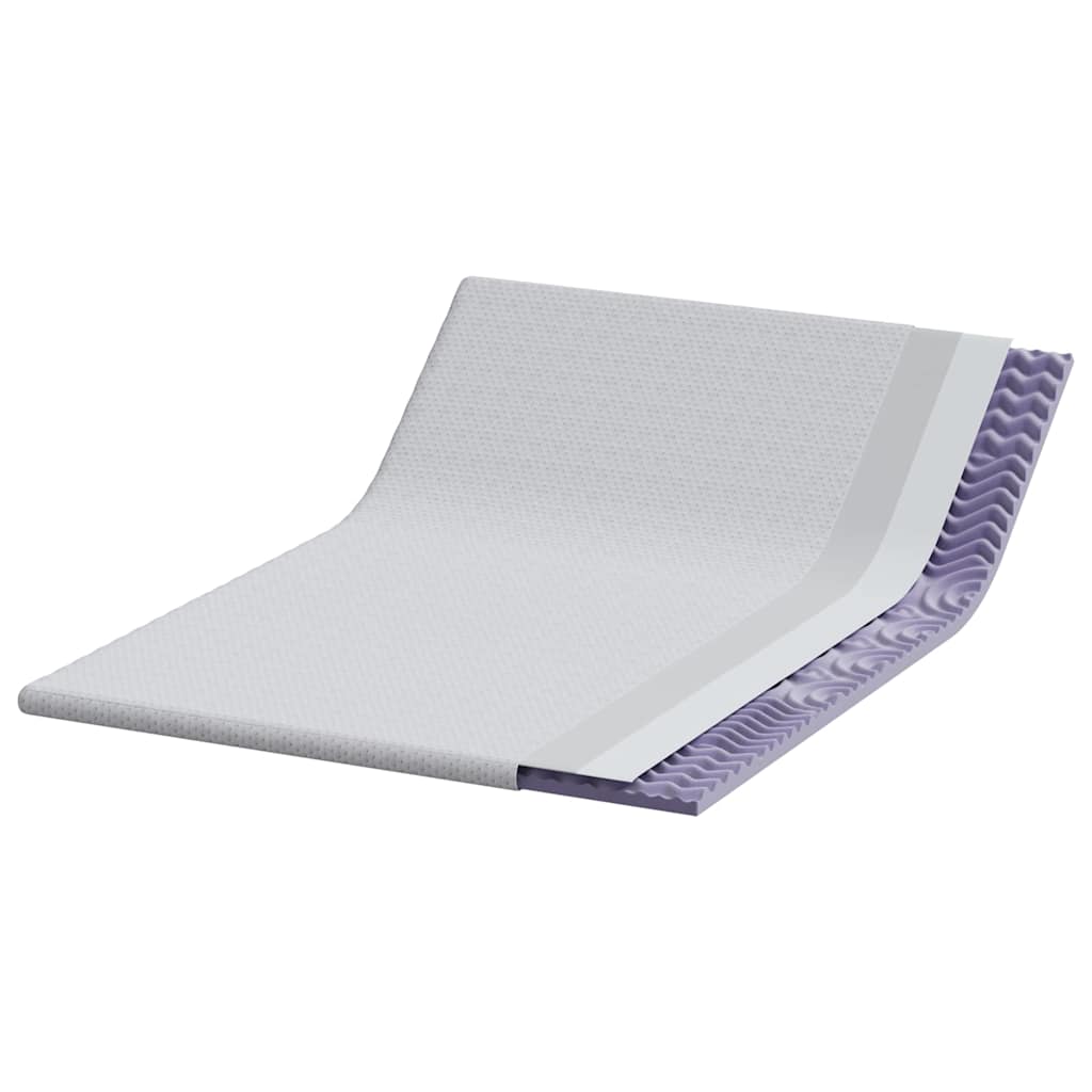 Topper per materasso Bianco 140 x 190 cm Tessuto Jacquard