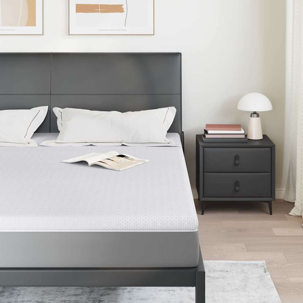 Topper per materasso Bianco 200 x 200 cm Tessuto Jacquard