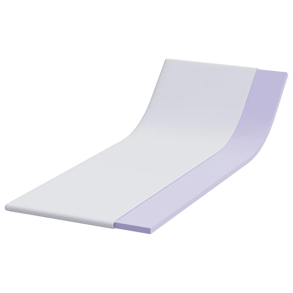 Topper in schiuma memory 80 x 200 cm Thick Morbido Bianco
