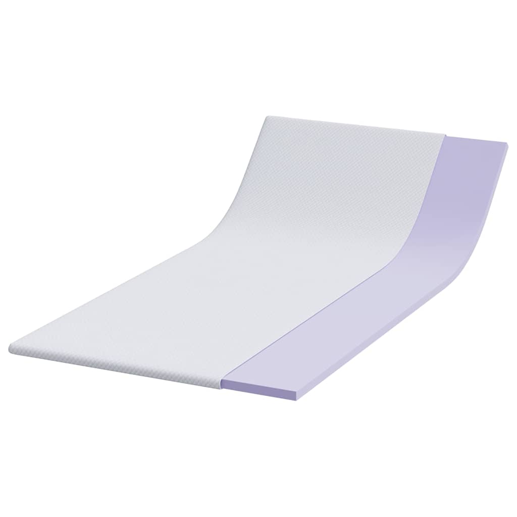 Topper in schiuma memory 90 x 190 cm Thick Morbido Bianco